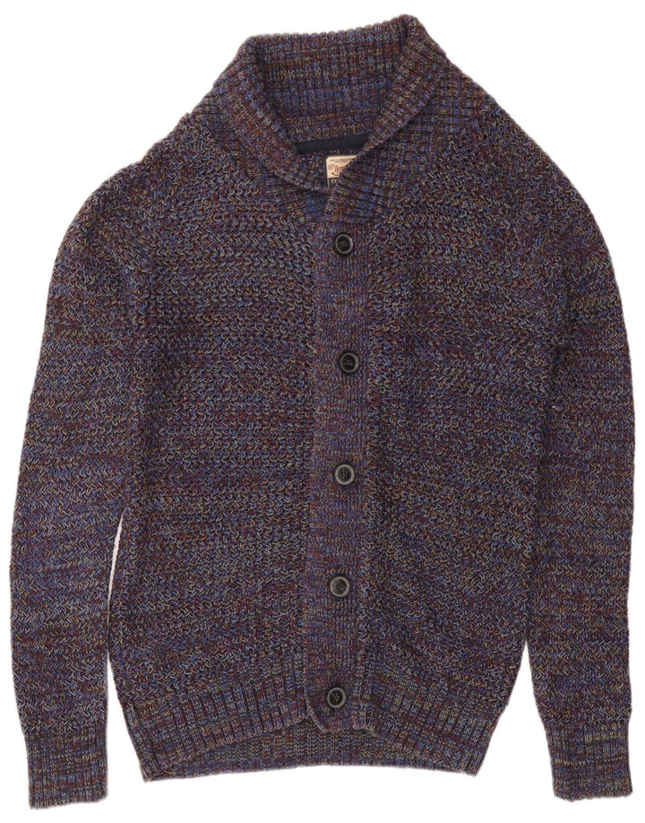 Petrol Industries Mens Cardigan Sweater Medium Navy Blue Flecked