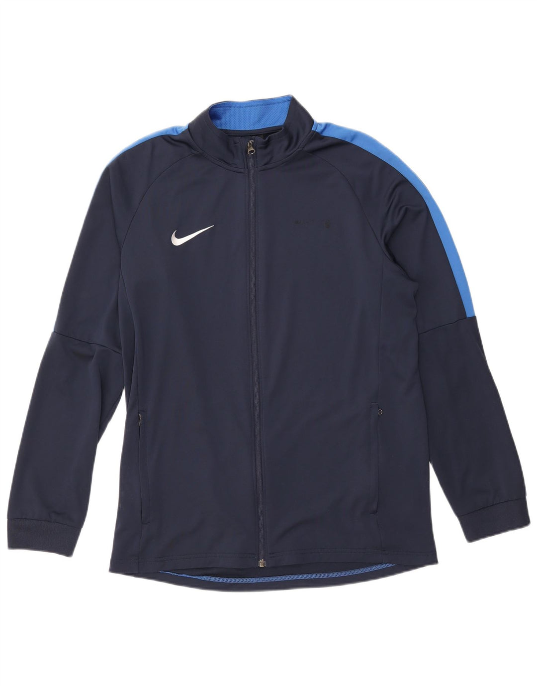 Nike Mens Dri Fit Tracksuit Top Jacket Large Navy Blue Colourblock