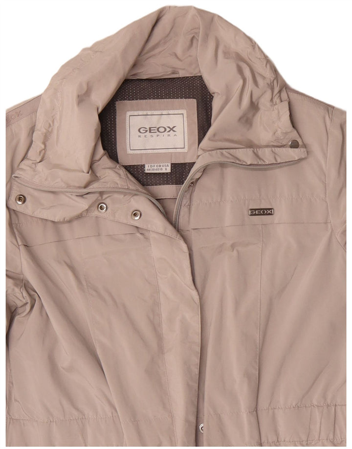 Geox Womens Trench Coat UK 10 Smalll Beige Polyester
