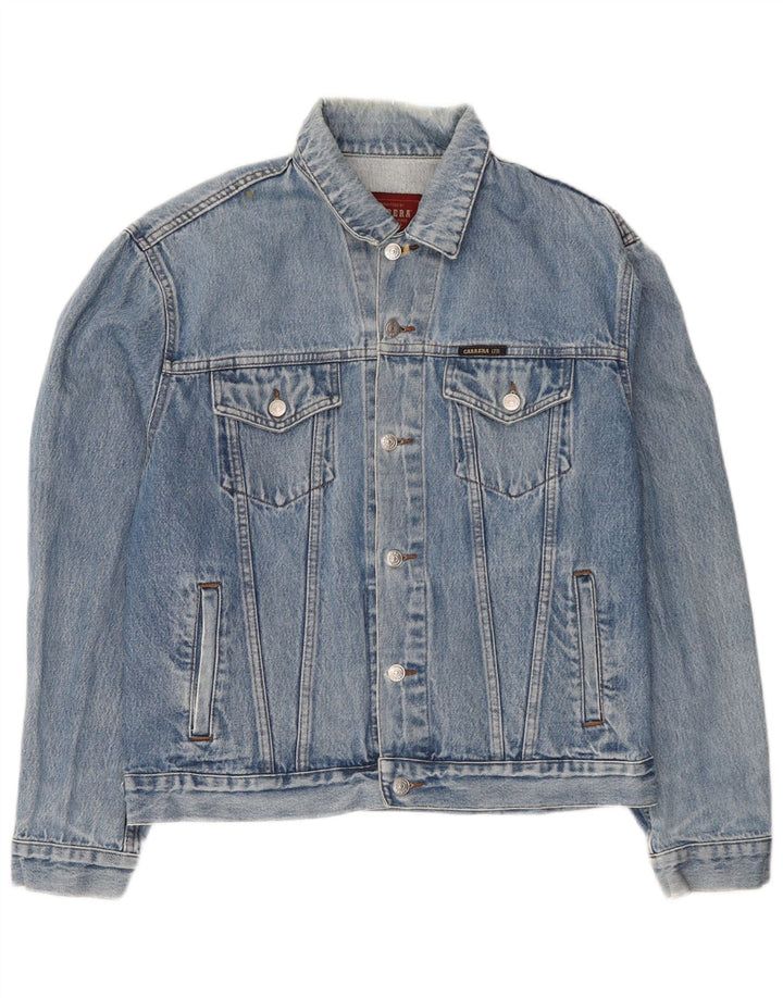 Carrera Herre denimjakke UK 40 Stor Blå Bomuld