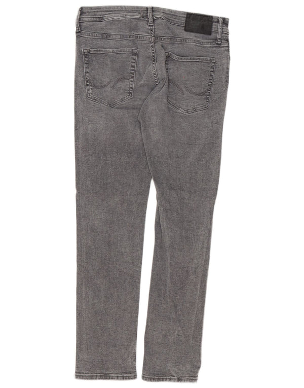 Jack & Jones Mens GLENN Slim Jeans W30 L30 Grey Cotton