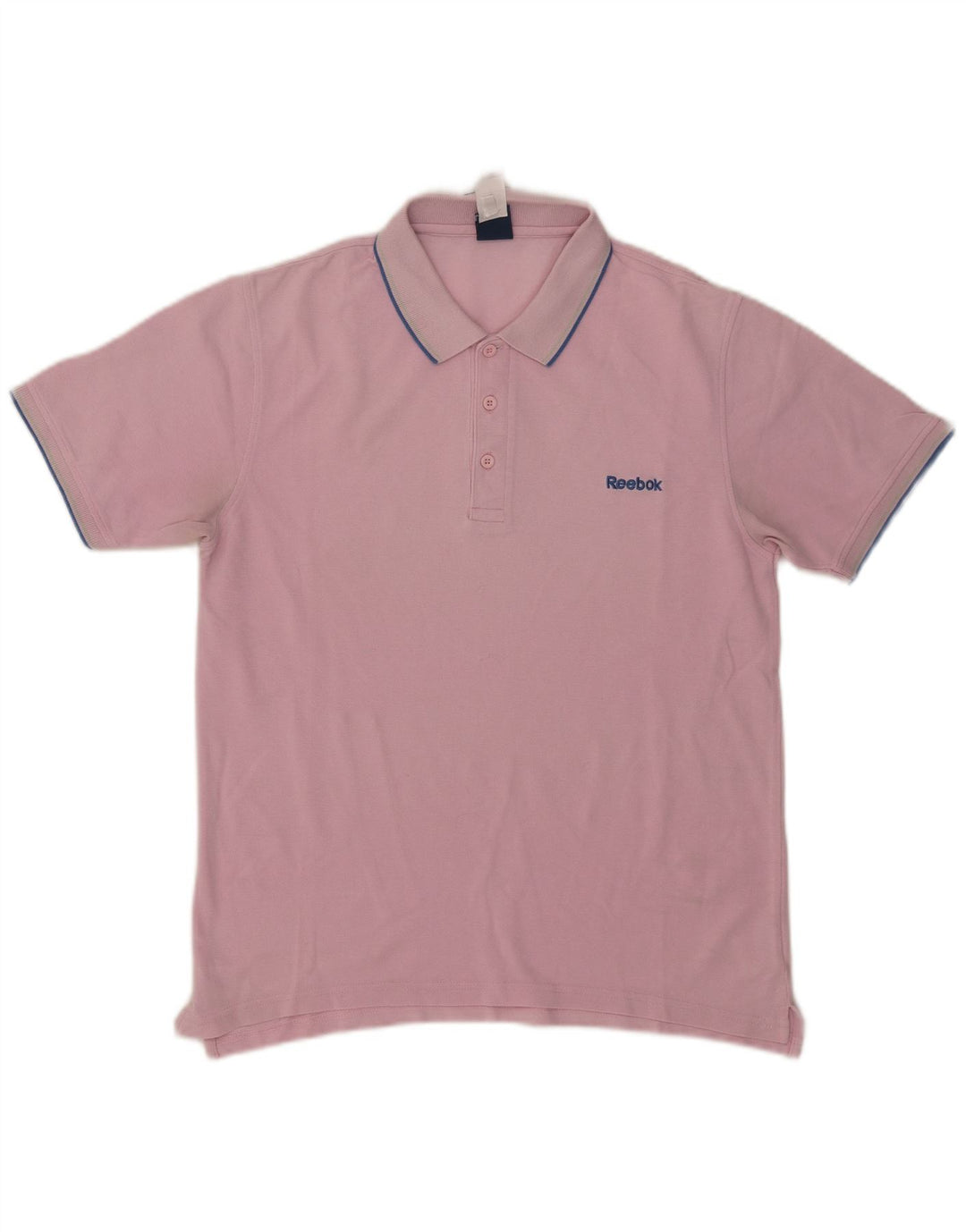 Reebok Mens Polo Shirt Medium Pink Cotton