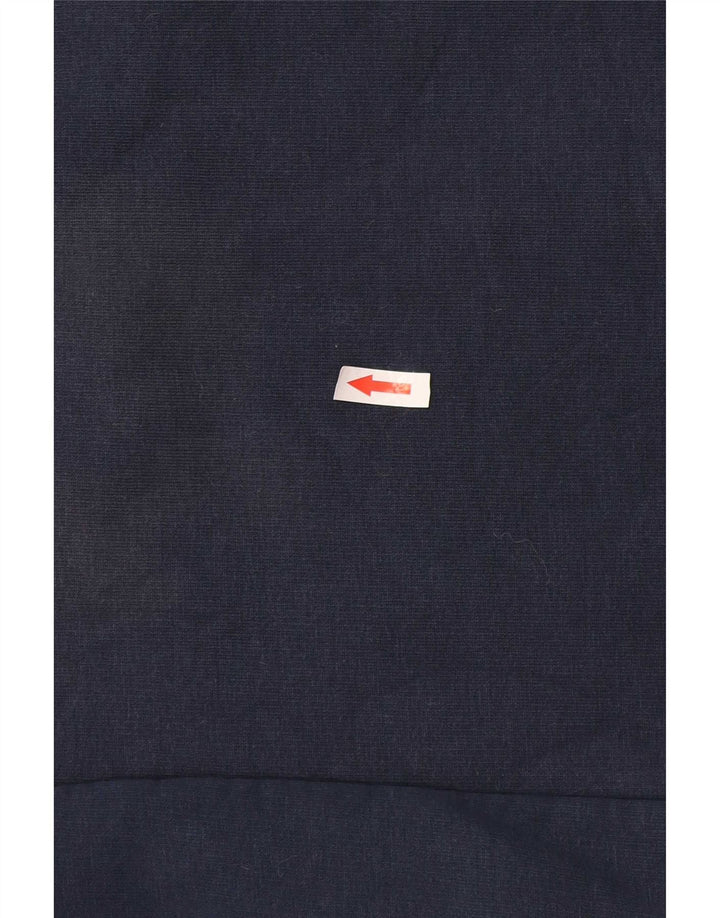 Crew Clothing Womens Button Neck Sweatshirt Jumper UK 12 Medium Navy Blue