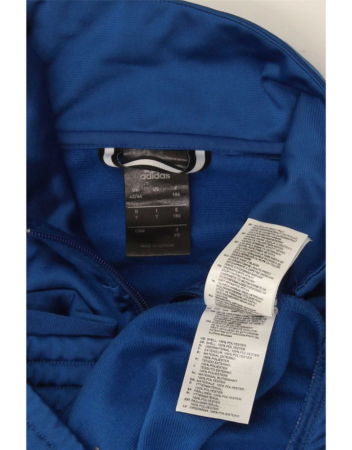 Adidas Mens Tracksuit Top Jacket UK 42/44 Large Blue Polyester