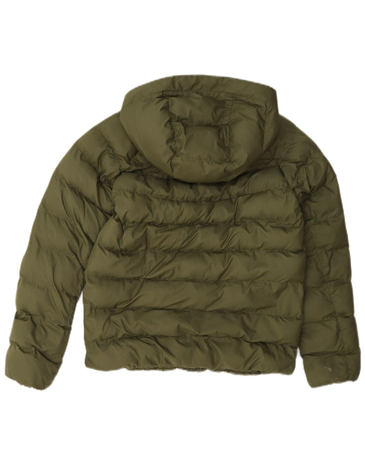 Giacca imbottita con cappuccio Nike da bambino 10-11 anni, poliestere kaki medio