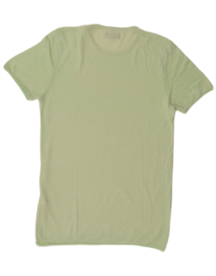 Zara Mens T-Shirt Top Medium Green Cotton