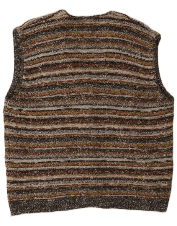 St. Bernard Cardigan sans manches pour homme à rayures multicolores