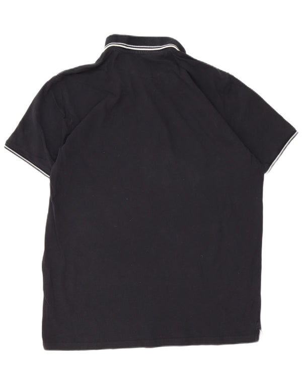 Champion Mens Polo Shirt Large Black Cotton