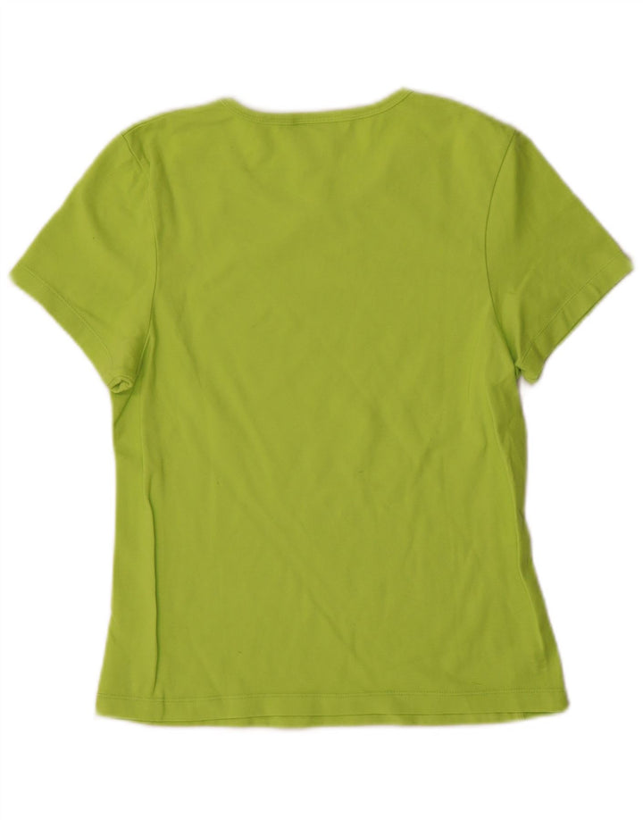 Champion Womens T-Shirt Top UK 14 Large Green Polyester