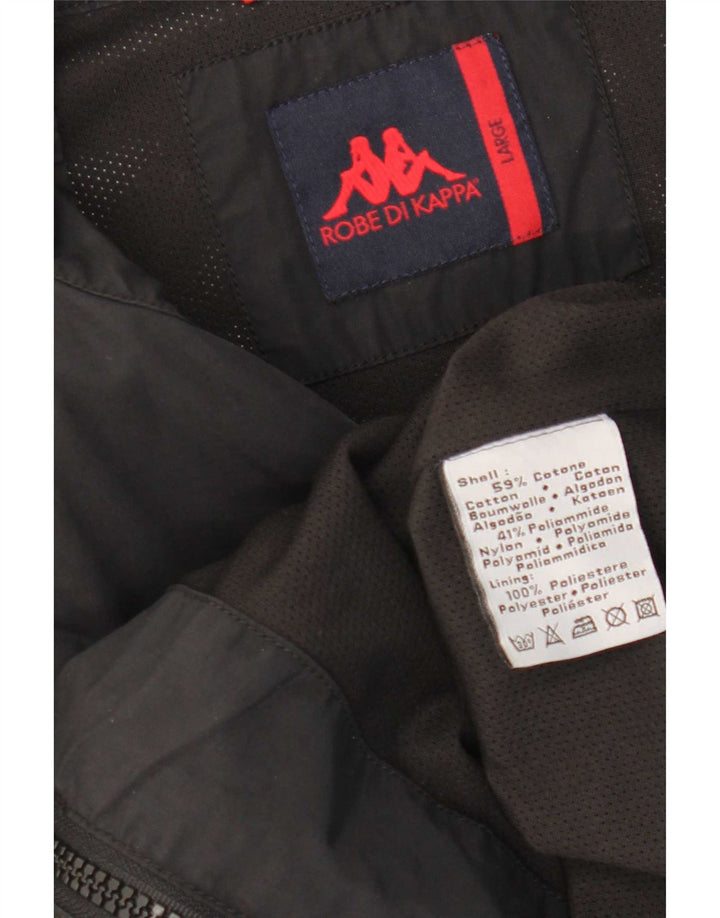 Kappa Mens Utility Jacket UK 40 Large Black Cotton