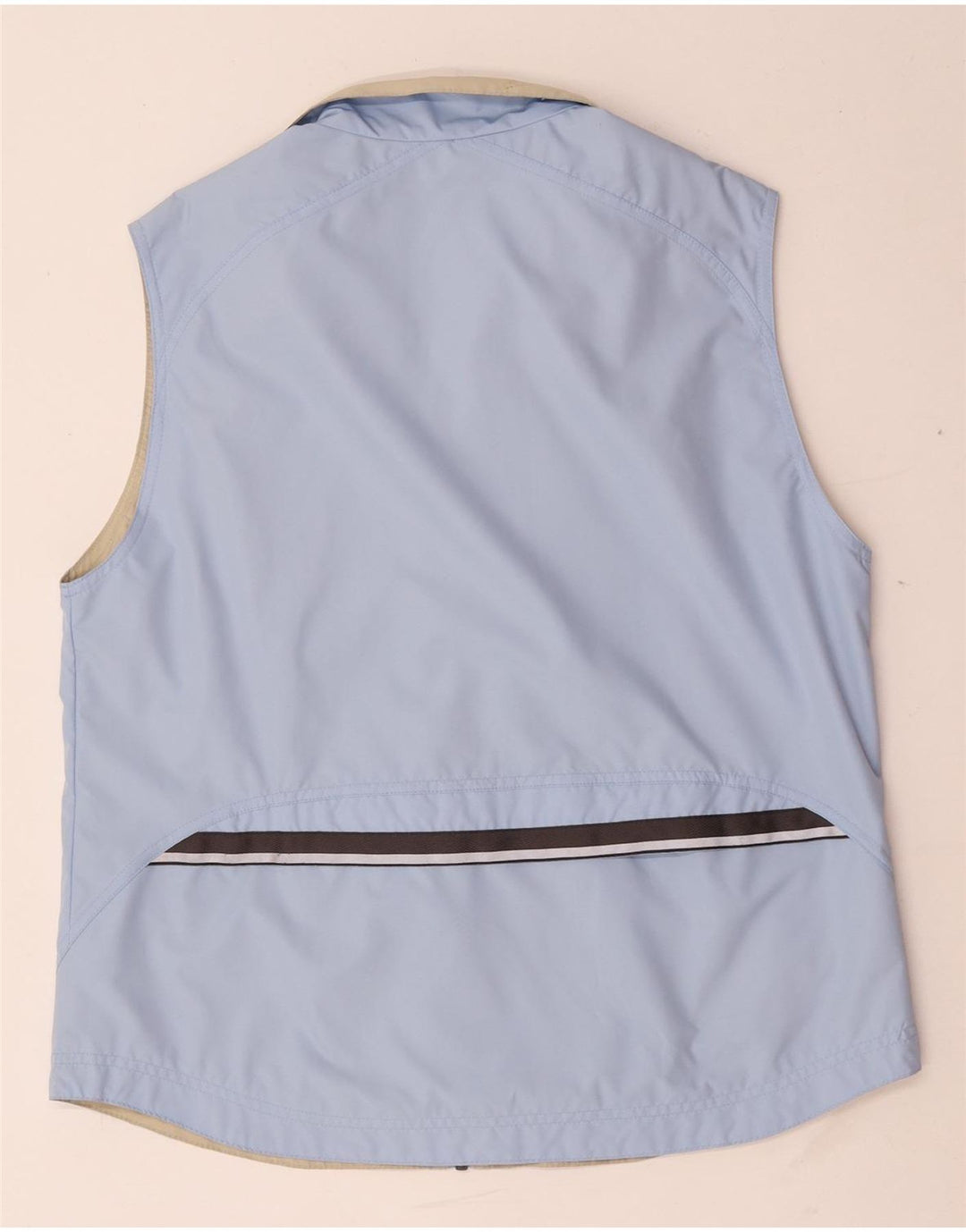 Vintage Womens Sleeveless Tracksuit Top Jacket IT 42 Medium Blue Polyester