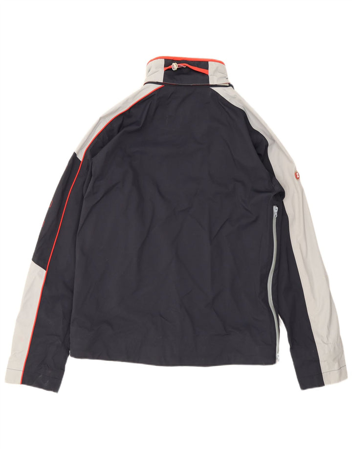 Invicta Womens Graphic Rain Jacket UK 16 Large Navy Blue Colourblock