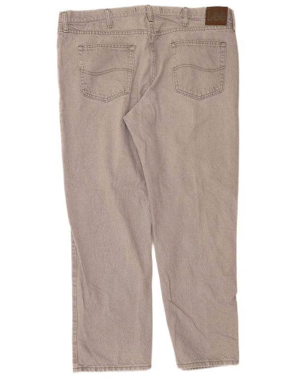 Lee Mens Regular Fit Straight Jeans W42 L30 Algodão Cinza