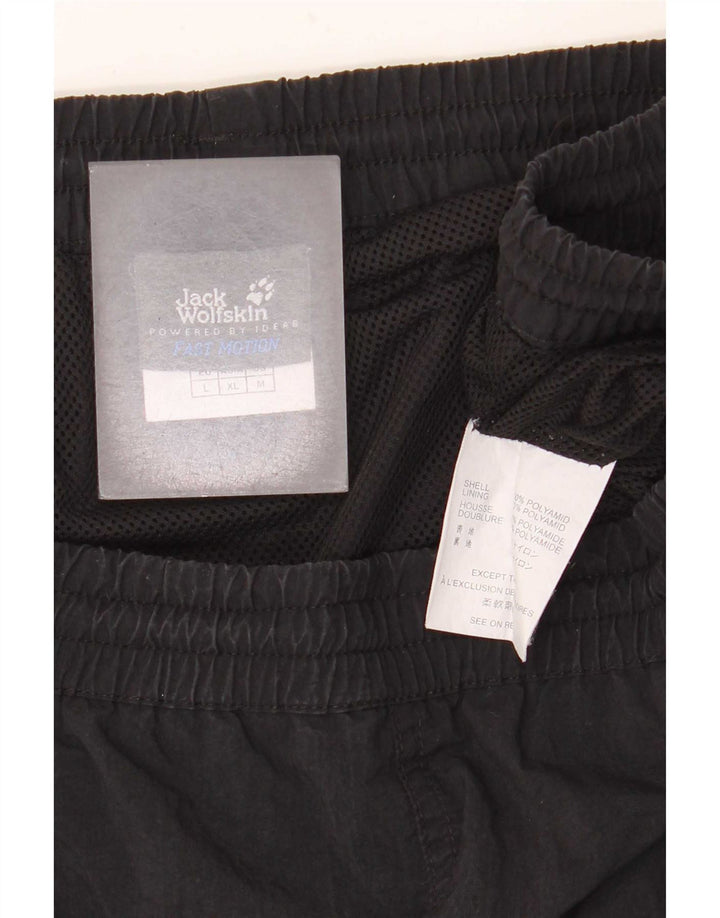 Jack Wolfskin Mens Cargo Swimming Shorts Large Black Colourblock Polyamide