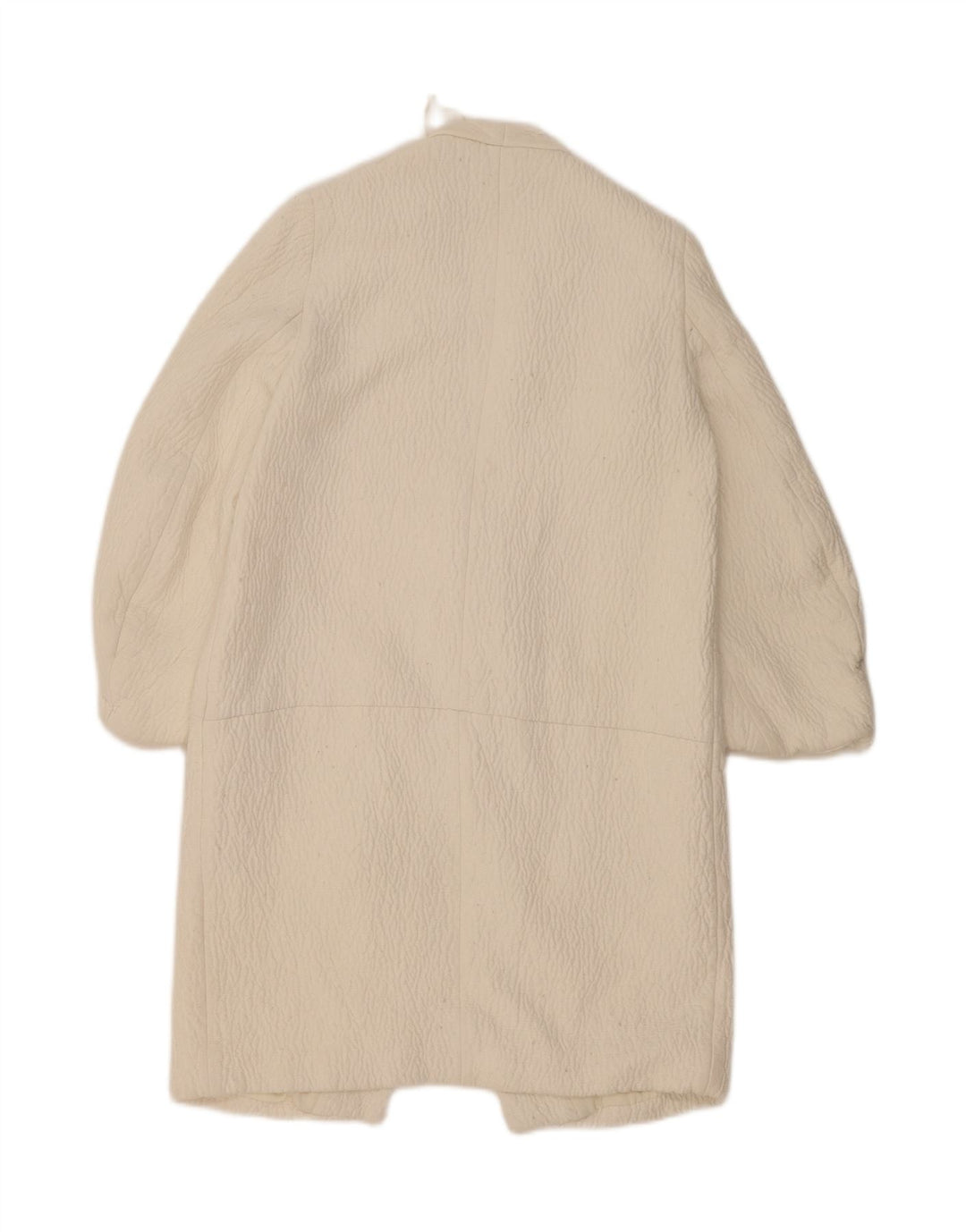 Zara Womens Overcoat UK 14 Medium Off White Polyester
