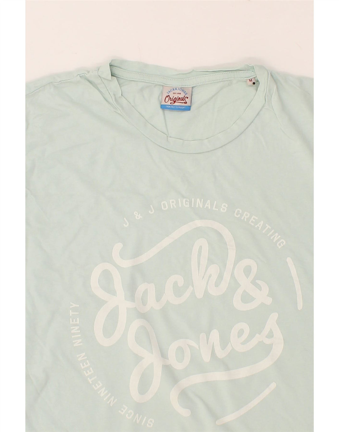 JACK & JONES Mens Graphic T-Shirt Top Medium Green Cotton Vintage Jack & Jones and Second-Hand Jack & Jones from Messina Hembry 