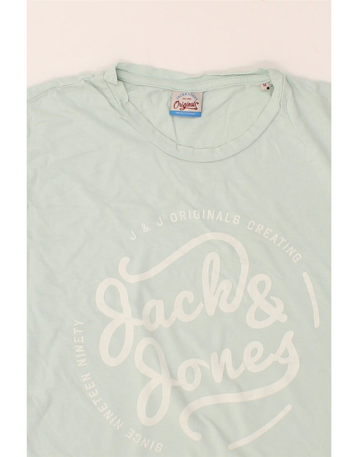 JACK & JONES Mens Graphic T-Shirt Top Medium Green Cotton Vintage Jack & Jones and Second-Hand Jack & Jones from Messina Hembry 