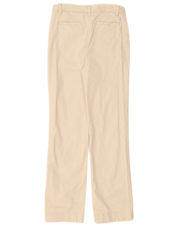 Marks & Spencer Womens Straight Chino Trousers UK 10 Small W30 L32 Beige