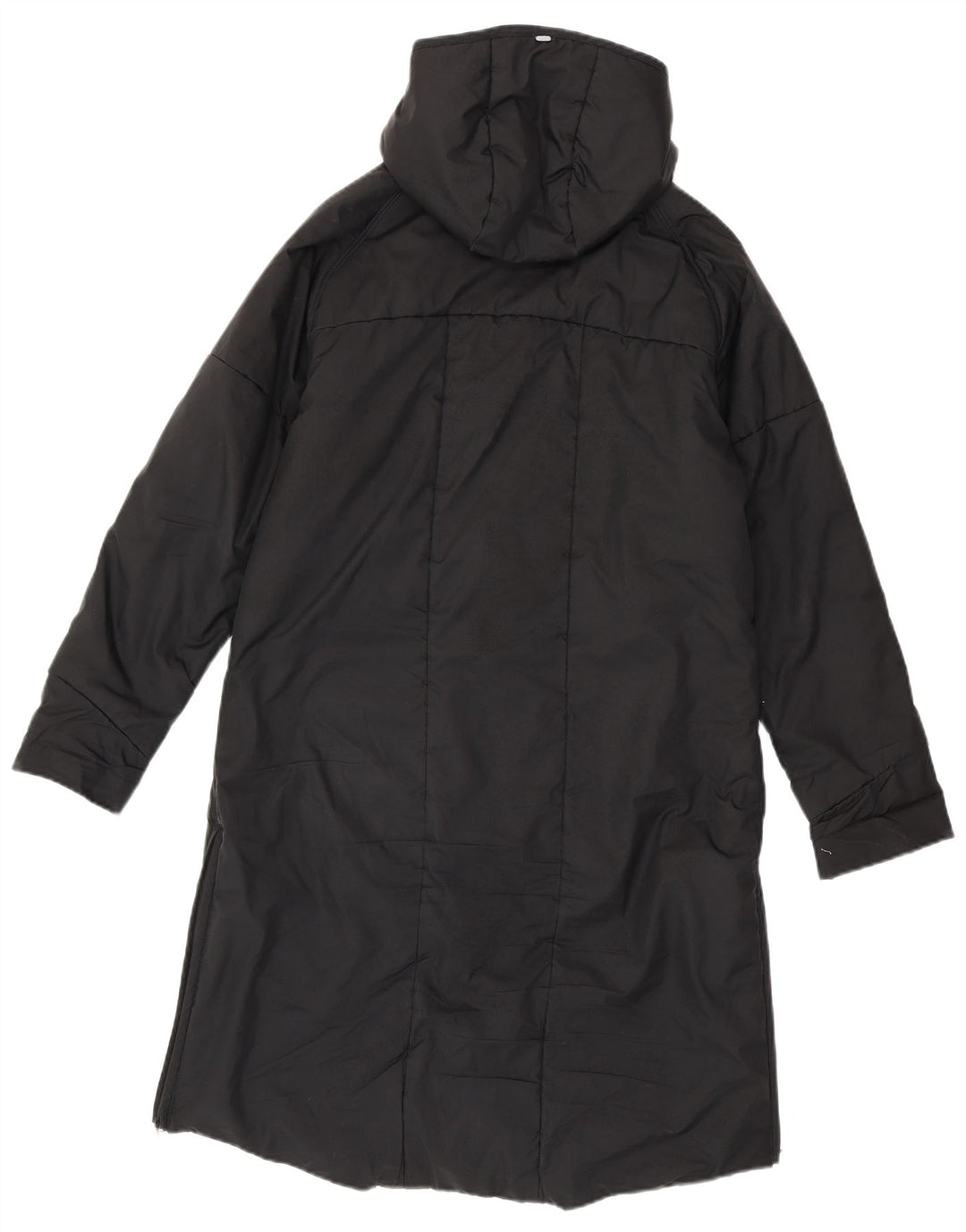 Adidas Womens Hooded Padded Coat UK 14 Medium Black Polyester