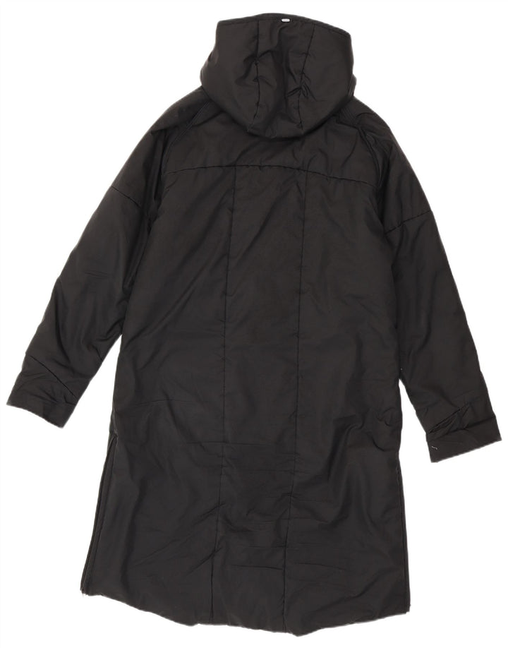 Adidas Womens Hooded Padded Coat UK 14 Medium Black Polyester