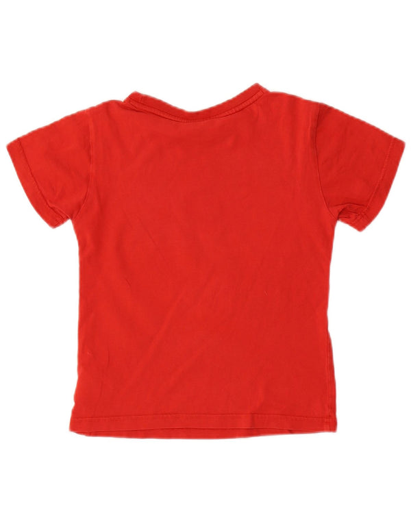 Adidas Boys Graphic T-Shirt Top 7-8 Years Red Cotton