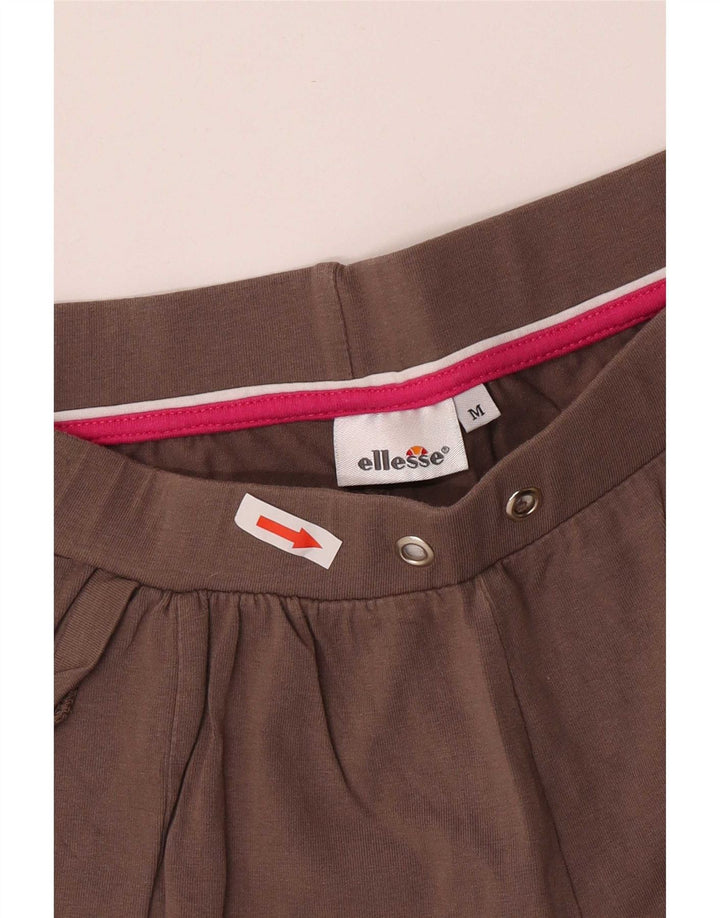 Ellesse Womens Tracksuit Trousers UK 12 Medium Brown Cotton