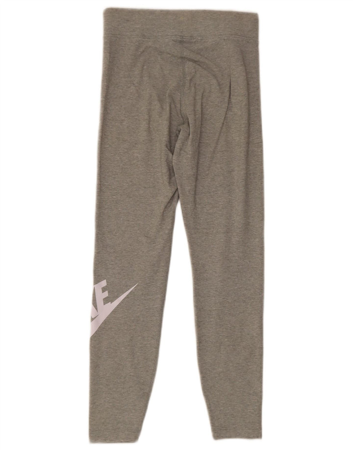 Nike Womens Graphic Leggings UK 10 Small Grey Cotton