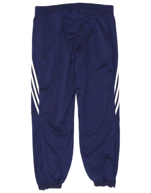Calça de treino masculina Adidas Joggers grande poliéster azul marinho