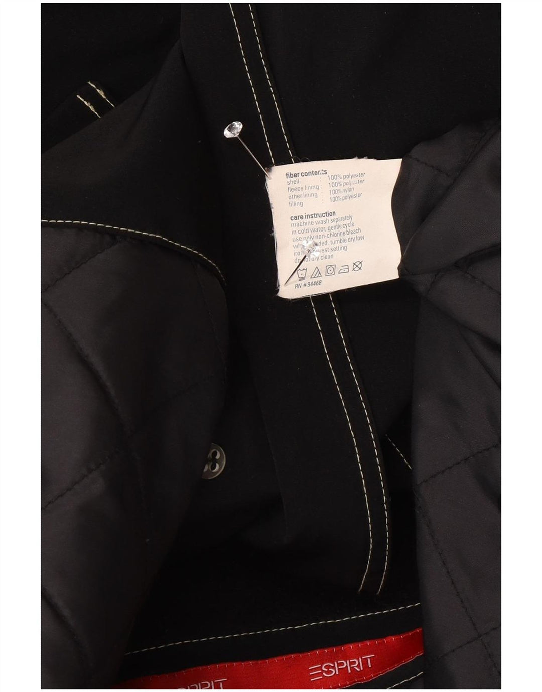 Esprit Womens Sherpa Pea Coat UK 18 XL Black Polyester