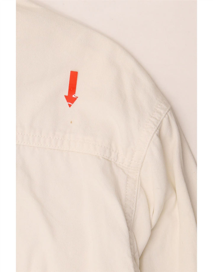 MUSTANG Mens Shirt Size 16 Large White Cotton Vintage Mustang and Second-Hand Mustang from Messina Hembry 