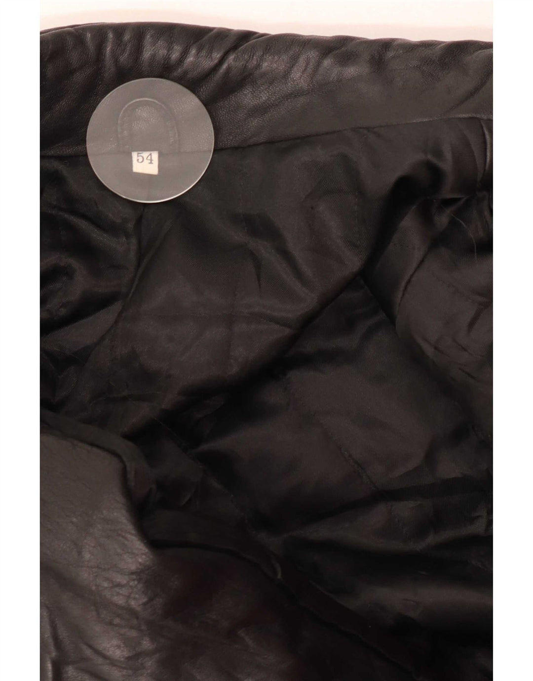 veste en cuir homme vintage IT 54 2XL Noir