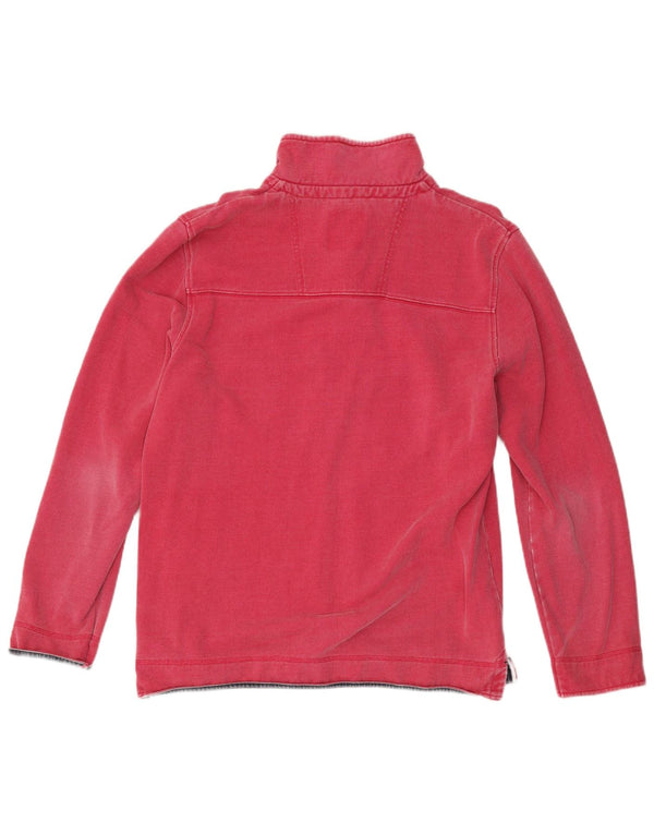 Besætningstøj Herre Zip Neck Sweatshirt Jumper Large Pink Bomuld