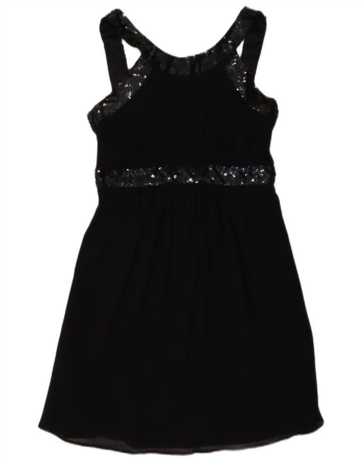 MONSOON Womens Sleeveless Empire Dress UK 10 Small Black Polyester