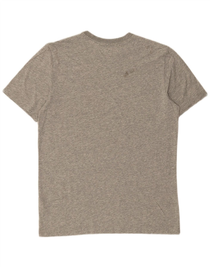 NIKE Mens Dri Fit Graphic T-Shirt Top Medium Grey Cotton