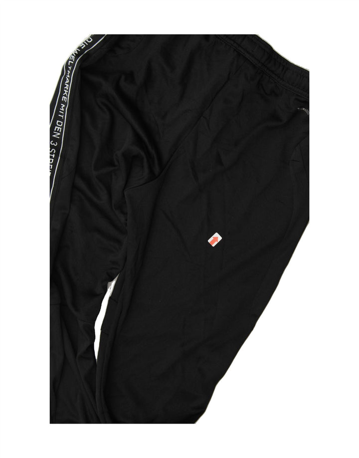 ADIDAS Boys Graphic Tracksuit Trousers 13-14 Years Black Polyester Vintage Adidas and Second-Hand Adidas from Messina Hembry 