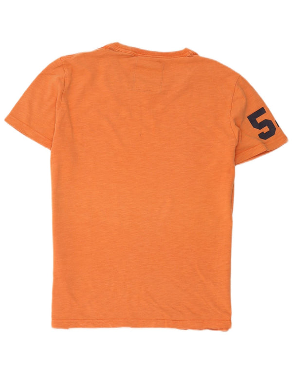 Superdry Grafisk T-shirt til mænd, medium orange bomuld