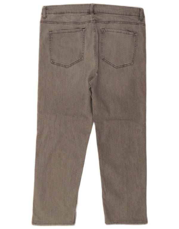 Marks & Spencer Jeans dritti da donna The Sienna UK 16 Large W34 L25 Grigio