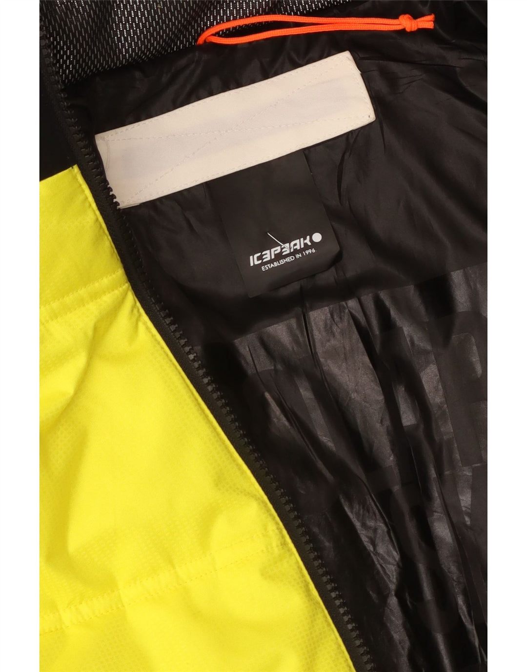 Icepeak Herre hættepolstret jakke UK 38 Medium Yellow Colourblock