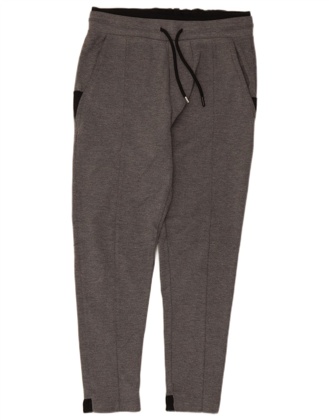 Zara Mens Crop Tracksuit Trousers Small Grey Colourblock Polyester