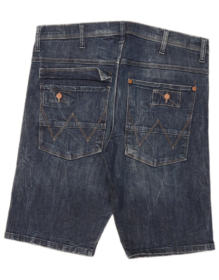Wrangler Herren Kurt Denim Shorts W32 Mittelblaue Baumwolle