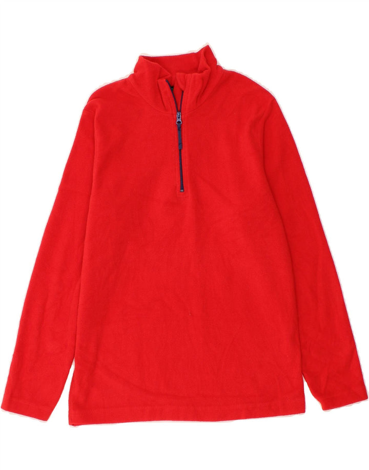 MOUNTAIN WAREHOUSE Boys Zip Neck Fleece Jumper 11-12 Years Red Polyester Vintage Mountain Warehouse and Second-Hand Mountain Warehouse from Messina Hembry 