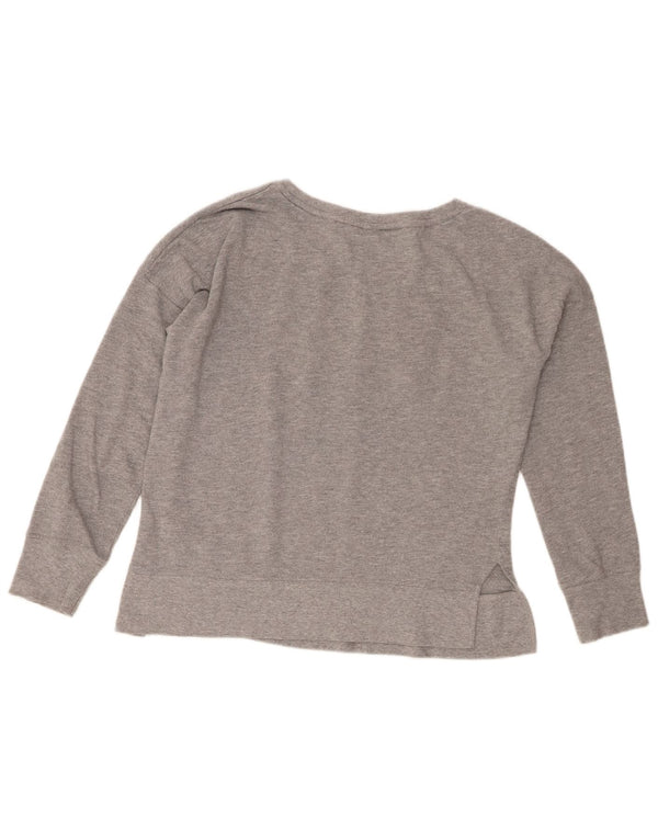 Tommy Hilfiger Womens Graphic Sweatshirt Jumper UK 10 Small Grey Cotton
