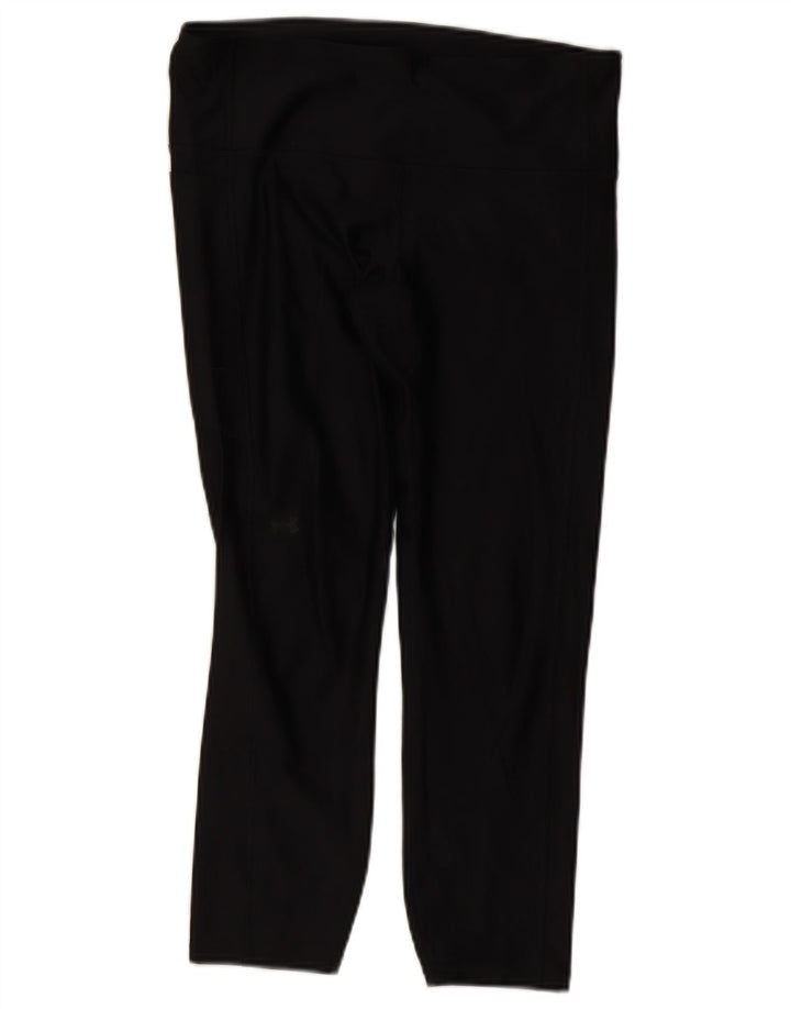 Under Armour Dame Capri Leggings UK 14 Large Black Polyester