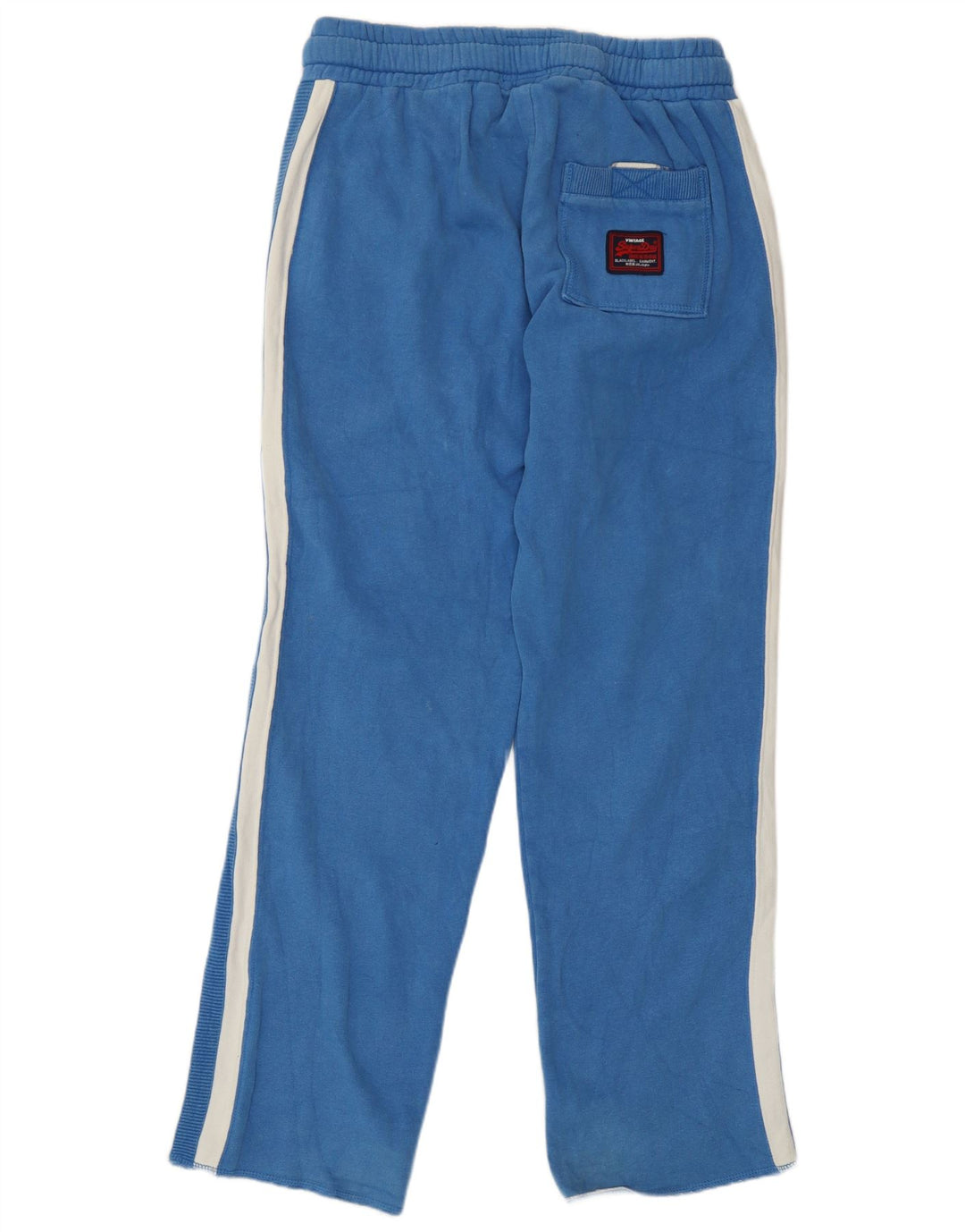 Superdry Mens Tracksuit Trousers Medium Blue Colourblock Cotton