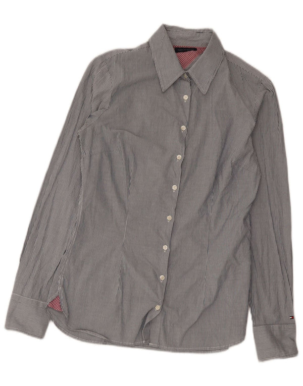 Camicia da donna Tommy Hilfiger US 6 cotone gessato grigio medio