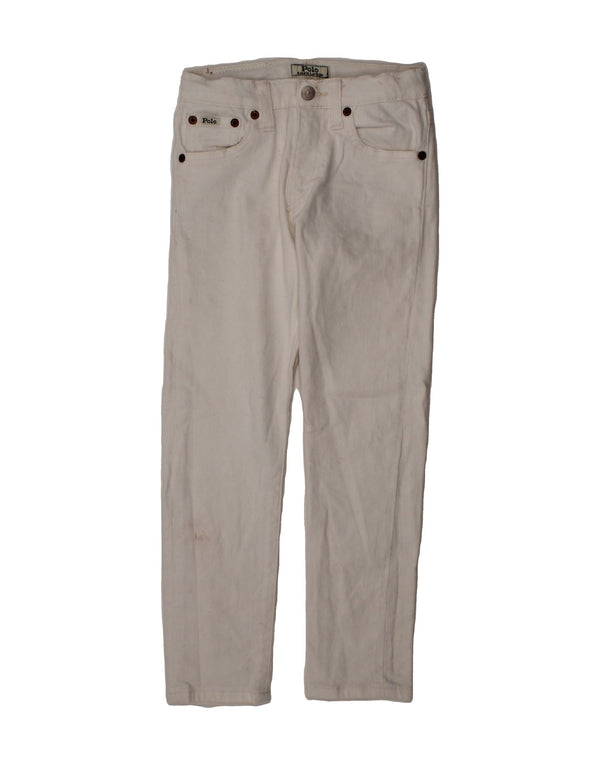 POLO RALPH LAUREN Girls Straight Jeans 5-6 Years W21 L21 White Cotton