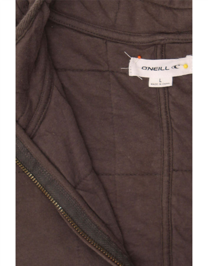 O'NEILL Womens Oversized 3/4 Sleeve Sweatshirt Jumper UK 16 Large Grey Vintage O'Neill and Second-Hand O'Neill from Messina Hembry 