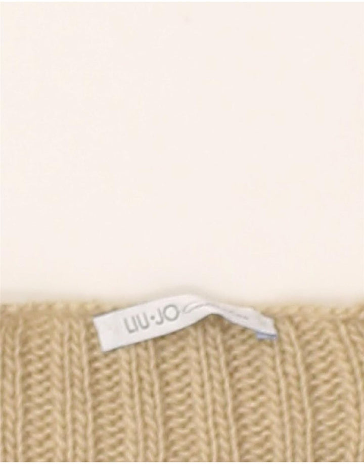 LIU JO Womens Cardigan Sweater UK 8 Small Beige Acrylic | Vintage Liu Jo | Thrift | Second-Hand Liu Jo | Used Clothing | Messina Hembry 
