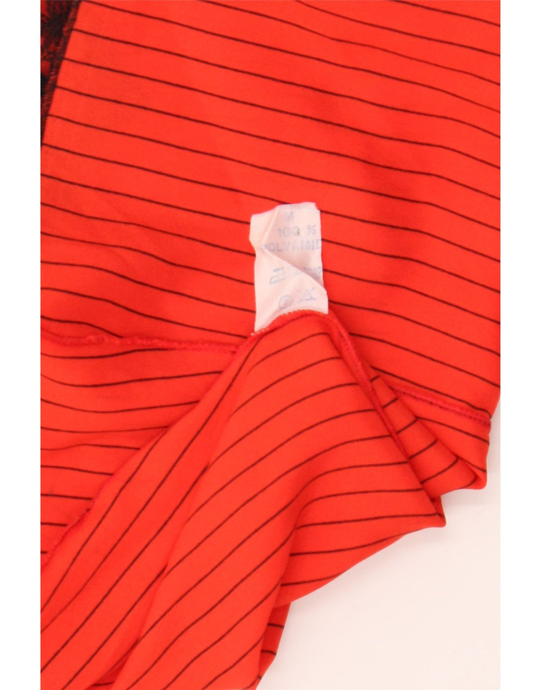 VINTAGE Womens Cami Top UK 12 Medium Red Pinstripe Polyamide Vintage Vintage and Second-Hand Vintage from Messina Hembry 