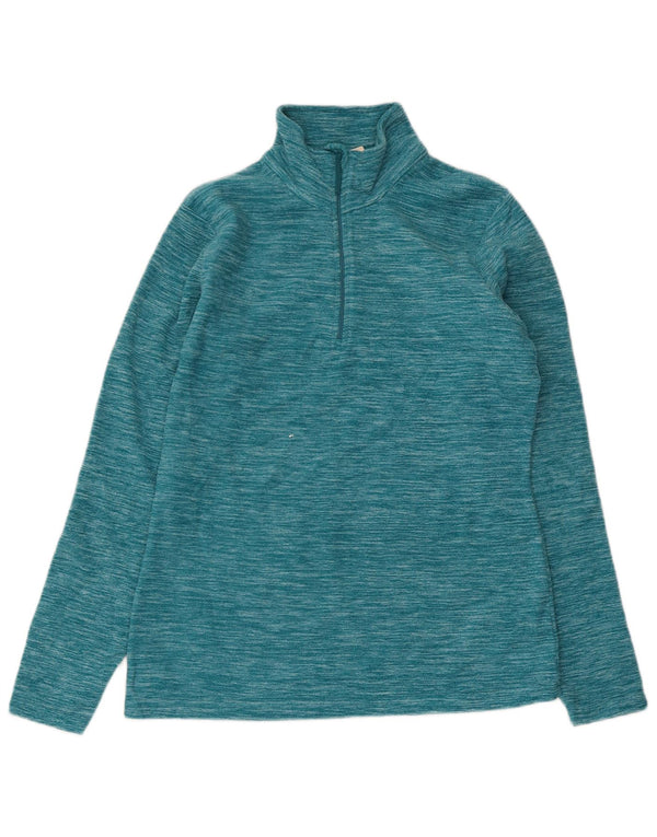 Mountain Warehouse Pull polaire à col zippé pour femme UK 10 Small Bleu moucheté
